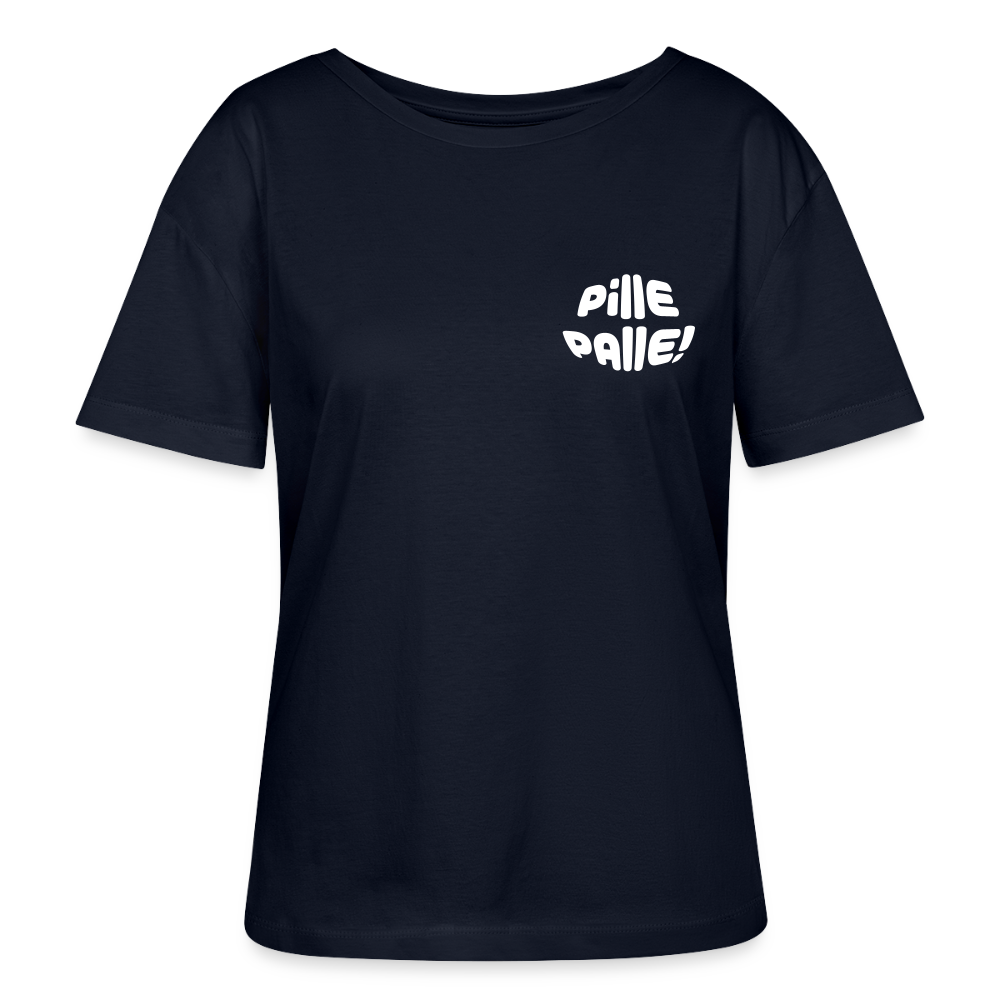 Pille Palle - Relaxed Rundhals Frauen Bio-T-Shirt - Navy