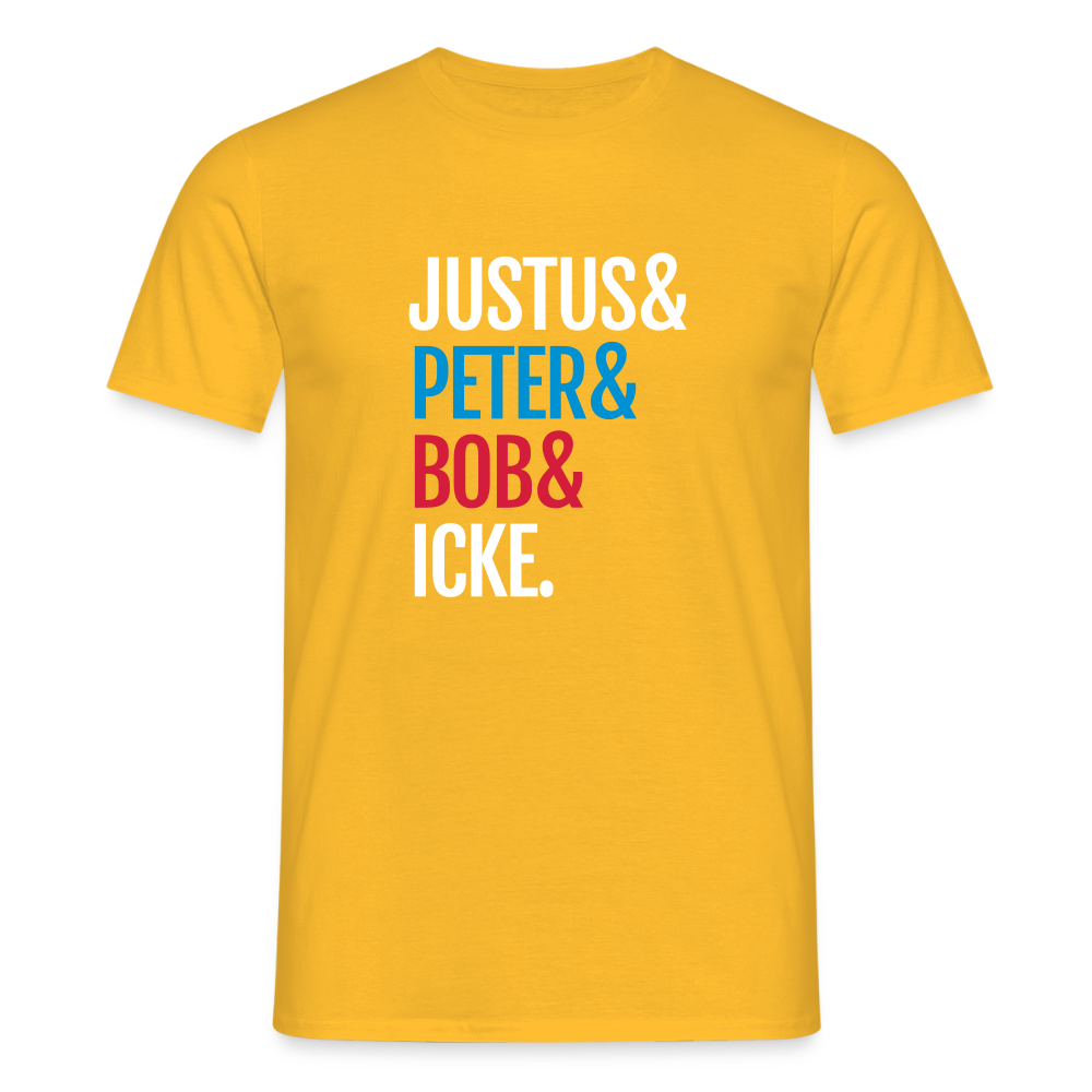Justus & Peter & Bob & Icke - Männer Premium T-Shirt - Gelb