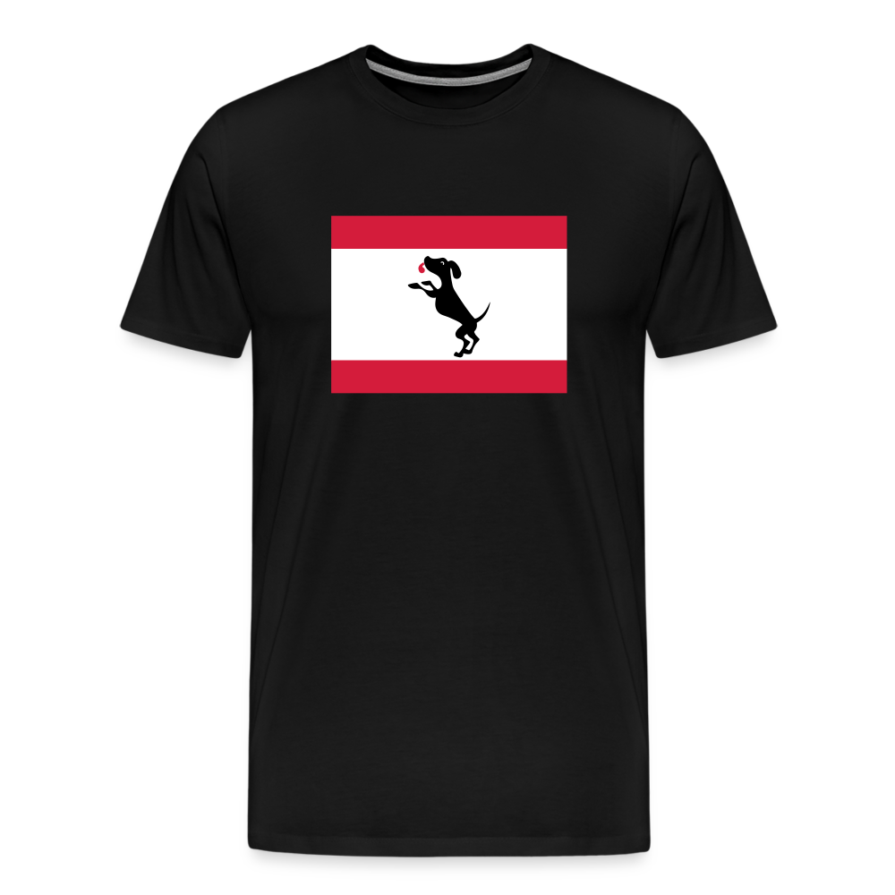 Berliner Flagge mit Hund - Männer Premium T-Shirt - Schwarz