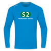 S2 - Männer Sport Langamshirt - Saphirblau