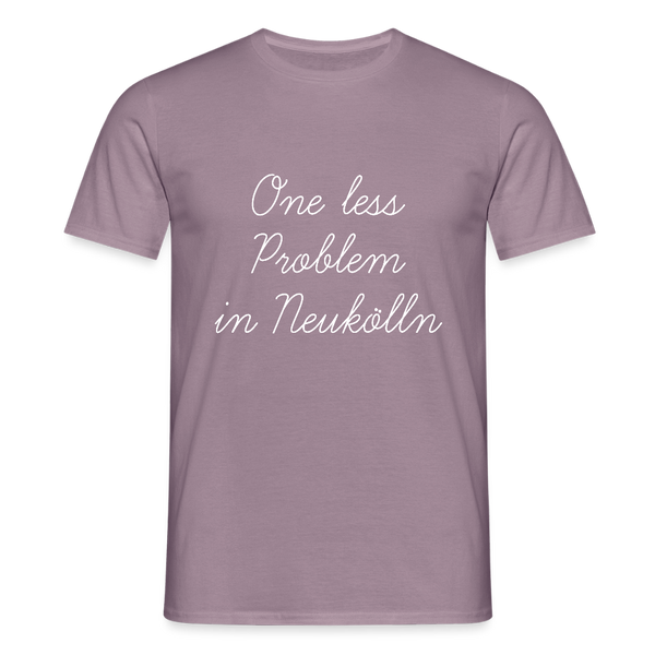 One Less Problem in Neukölln - Männer Premium T-Shirt - Lilagrau 
