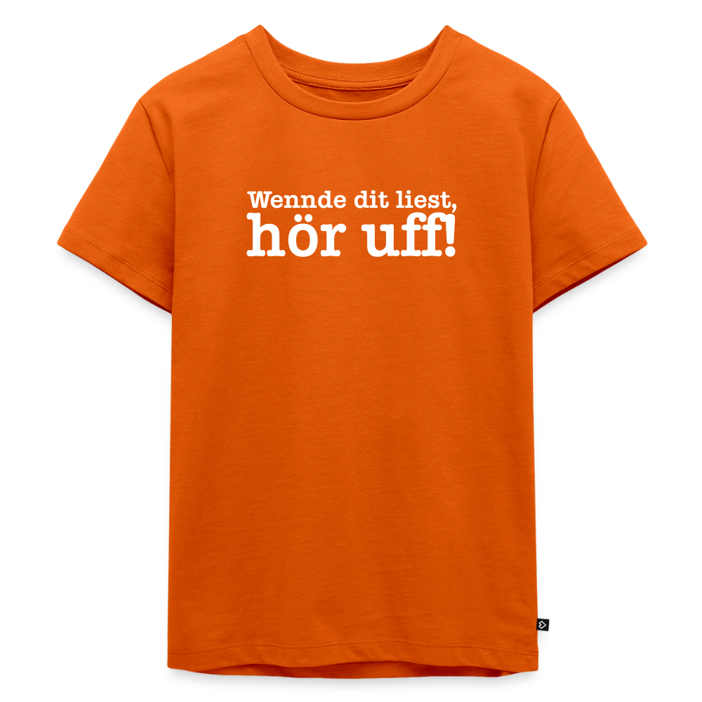 Wenn de dit liest, hör uf! - Kinder Premium T-Shirt - Orange