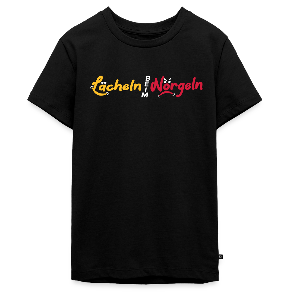 Lächeln beim Nörgeln - Teenager Premium T-Shirt - Schwarz