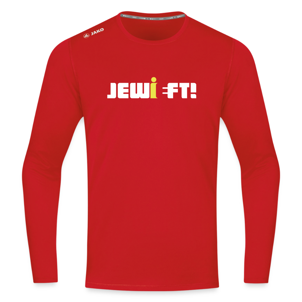 Jewieft! - Männer Sport Langamshirt - Rot