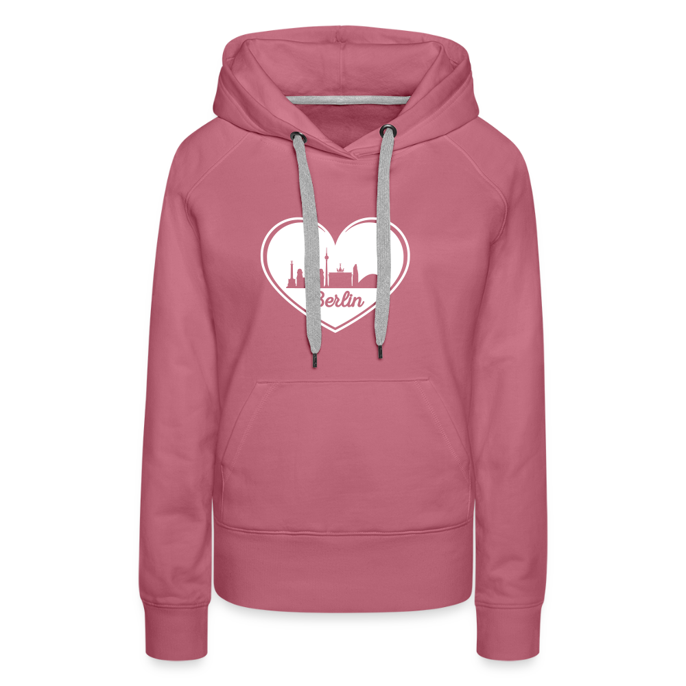 I love Berlin weiß - Frauen Premium Hoodie - Malve