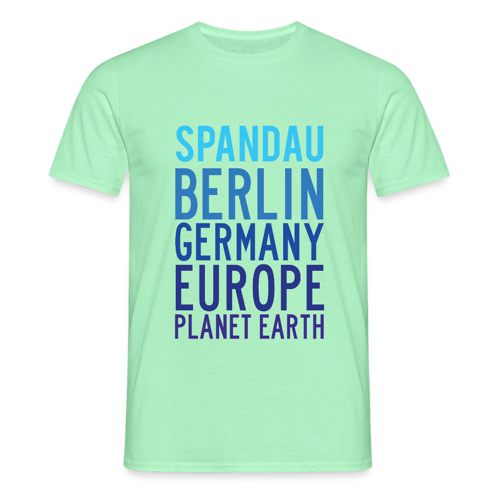 Spandau Planet Earth - Männer Premium T-Shirt - Mintgrün