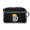 Ick kieke, staune, wunda mir, wie'n kühles Bier jefällt mir hier - Retro Tasche - Schwarz/Weiß