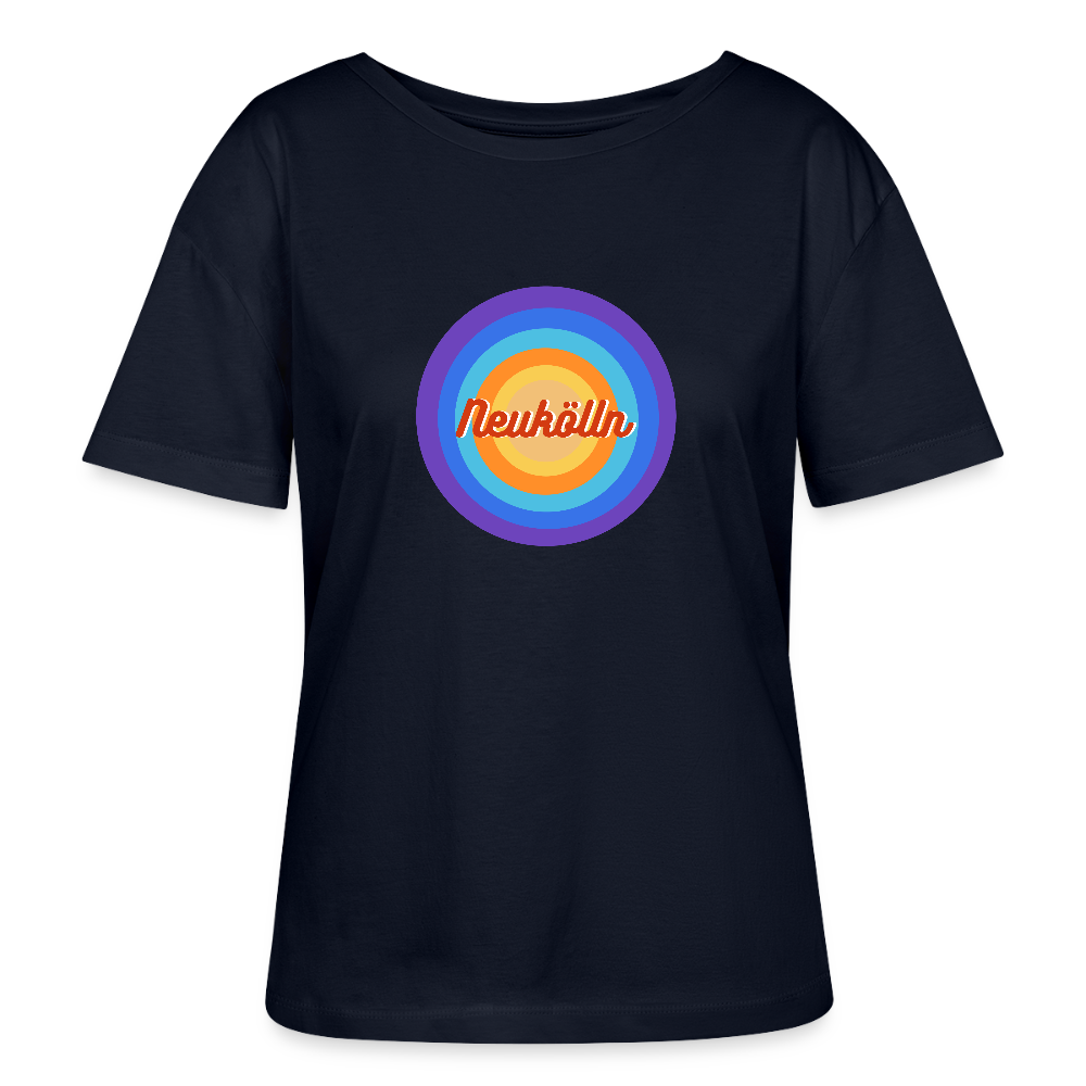 Neukölln Retro - Relaxed Rundhals Frauen Bio-T-Shirt - Navy