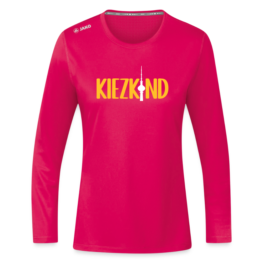 Kiezkind - Frauen Sport Langarmshirt - dunkles Pink