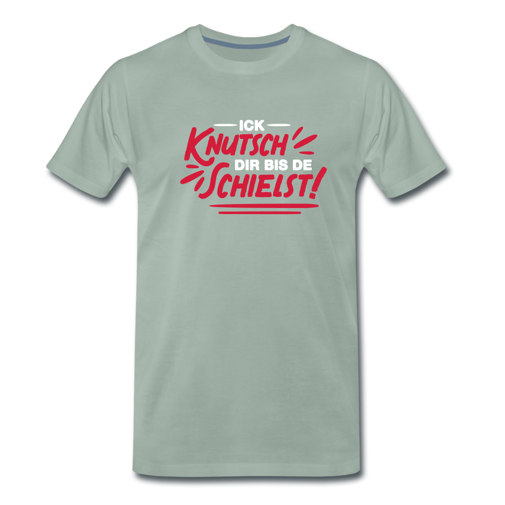 Ick knutsch dir! - Männer Premium T-Shirt - Graugrün