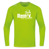Remix. - Männer Sport Langamshirt - Neongrün