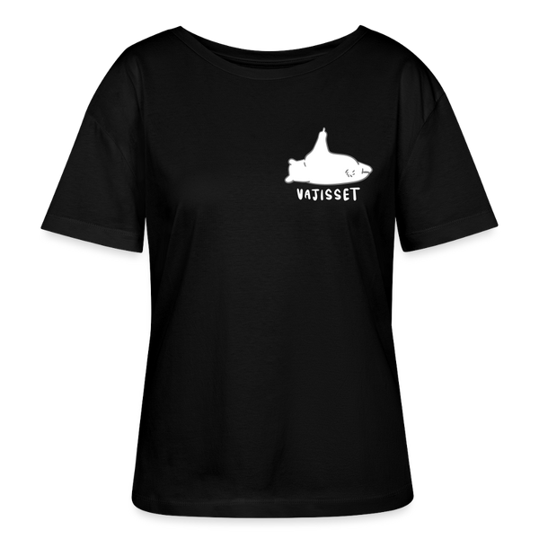 Vajisset - Relaxed Rundhals Frauen Bio-T-Shirt - Schwarz
