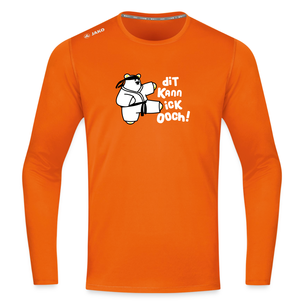Dit kann ick ooch! - Männer Sport Langamshirt - Neonorange