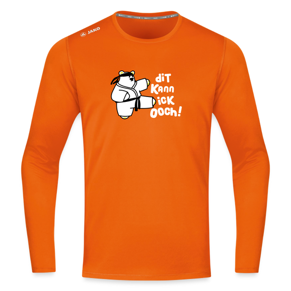 Dit kann ick ooch! - Männer Sport Langamshirt - Neonorange