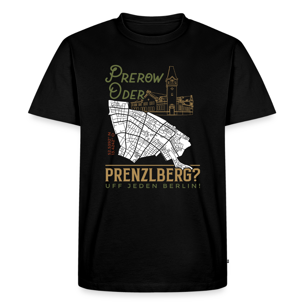 Prerow oder Prenzlberg - Männer Premium T-Shirt - Schwarz