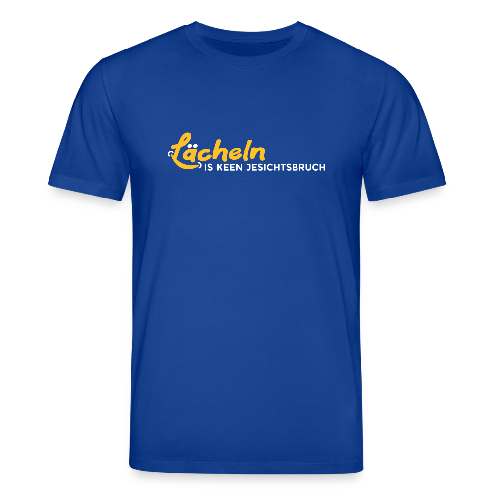 Lächeln is keen Jesichtsbruch - Unisex Bio T-Shirt - Dunkelblau