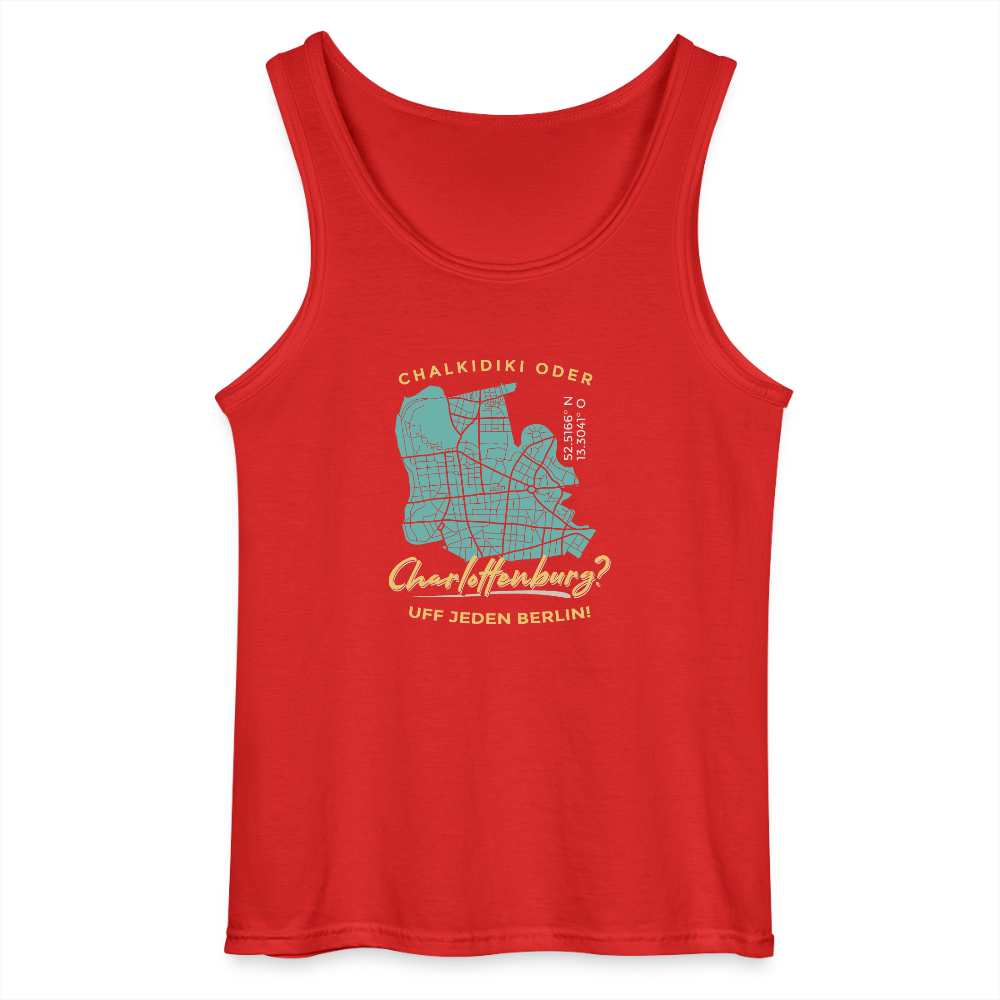 Chalkidiki oder Charlottenburg - Männer Tank Top - Rot