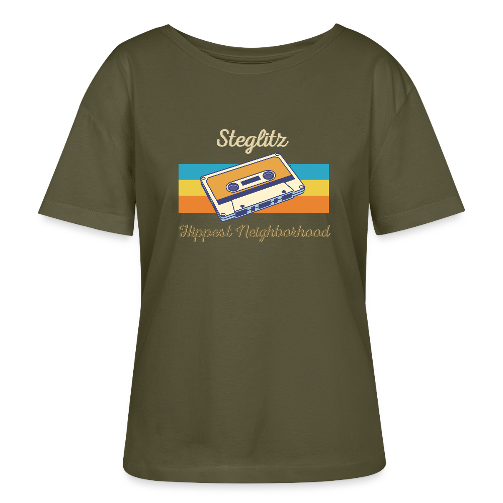 Steglitz Hippest Neighborhood - Relaxed Rundhals Frauen Bio-T-Shirt - Khaki
