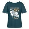 Neuseeland oder Neukölln - Relaxed Rundhals Frauen Bio-T-Shirt - Dunkles Petrol