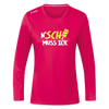 N'SCH... MUSS ICK - Frauen Sport Langarmshirt - dunkles Pink