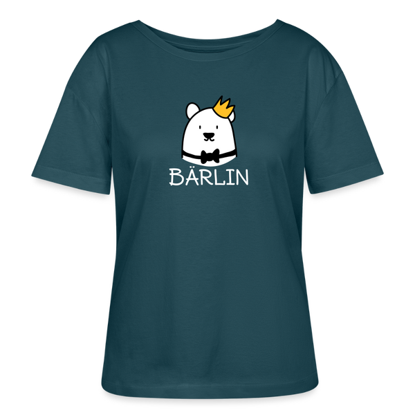 Bärlin - Relaxed Rundhals Frauen Bio-T-Shirt - Dunkles Petrol