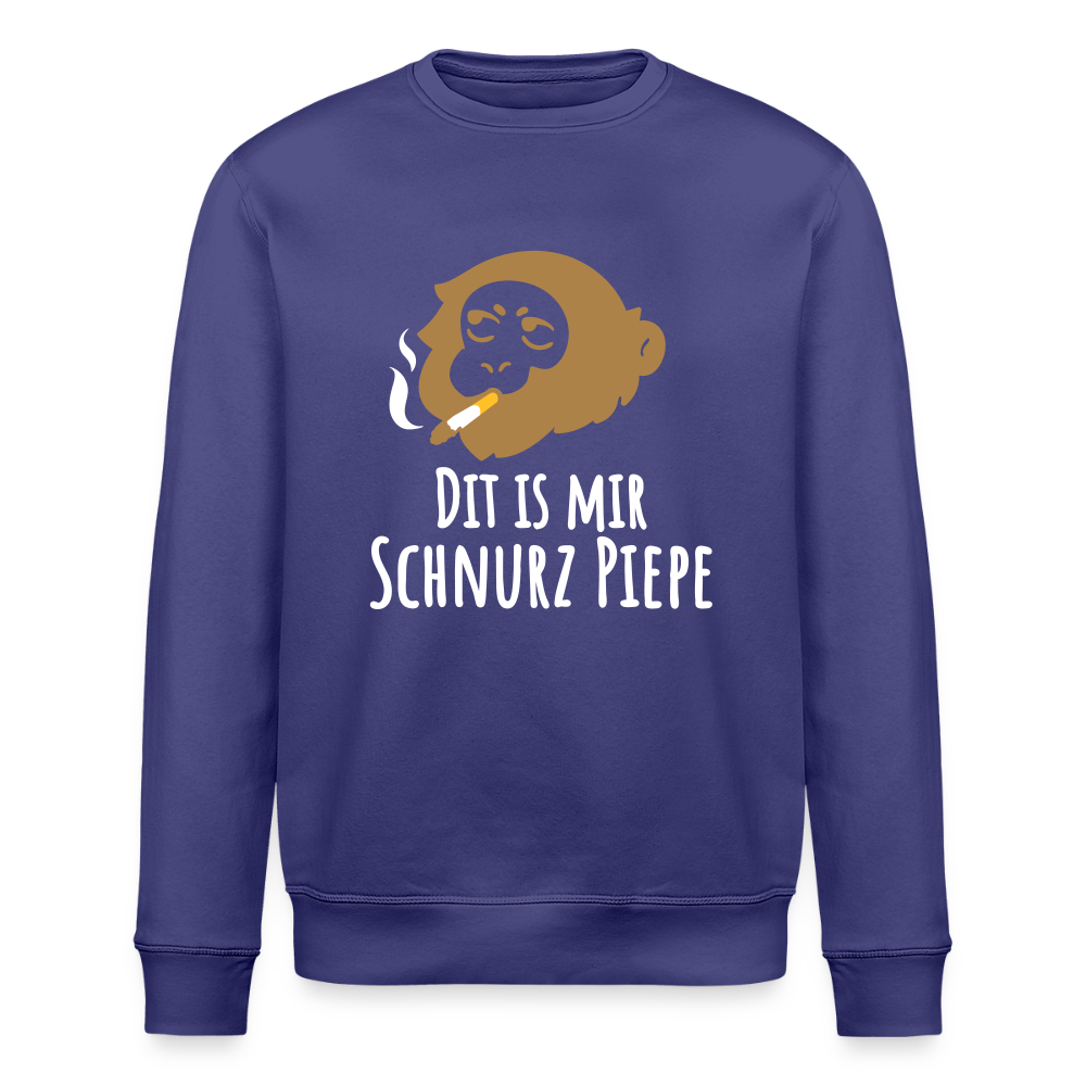 Dit is mir Schnurz Affe - Unisex Bio Sweatshirt - Dämmerung