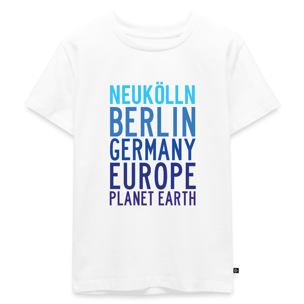Neukölln Planet Earth - Kinder Premium T-Shirt - Weiß