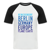 Reinickendorf Planet Earth - Männer Baseball T-Shirt - Weiß/Schwarz