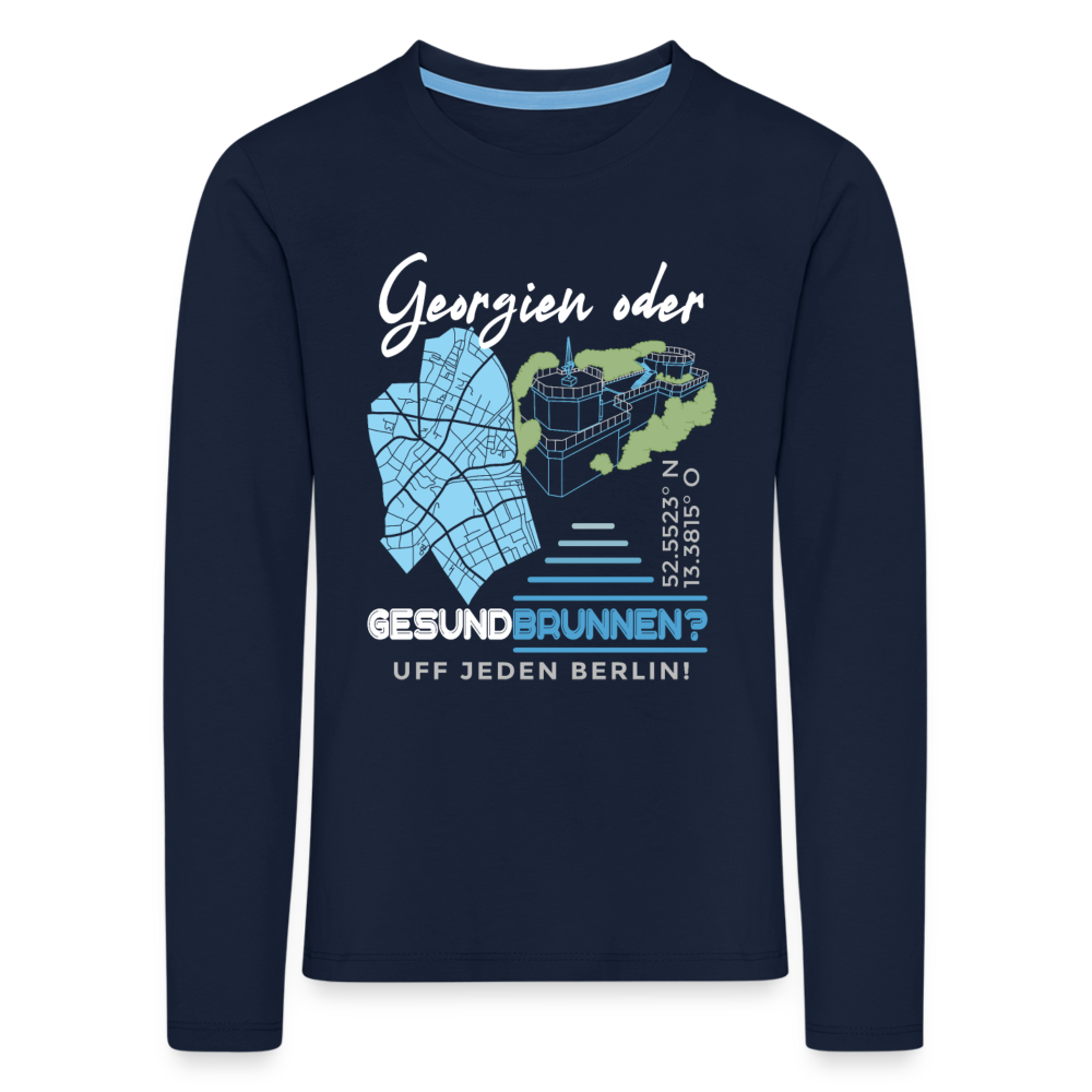 Georgien oder Gesundbrunnen - Kinder Langarmshirt - Navy