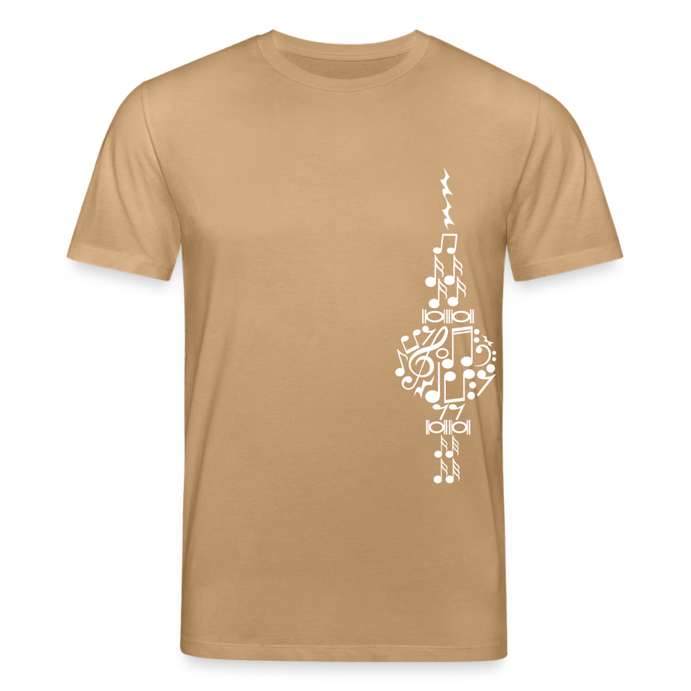 Fernsehturm der Noten - Unisex Bio T-Shirt - Karamell 