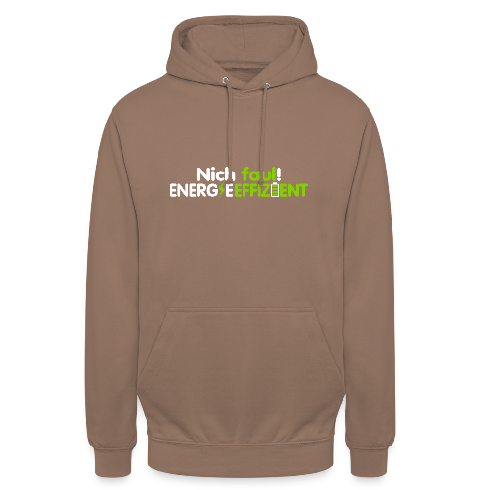 Nich faul! Energieeffizient! - Unisex Hoodie - Mokka