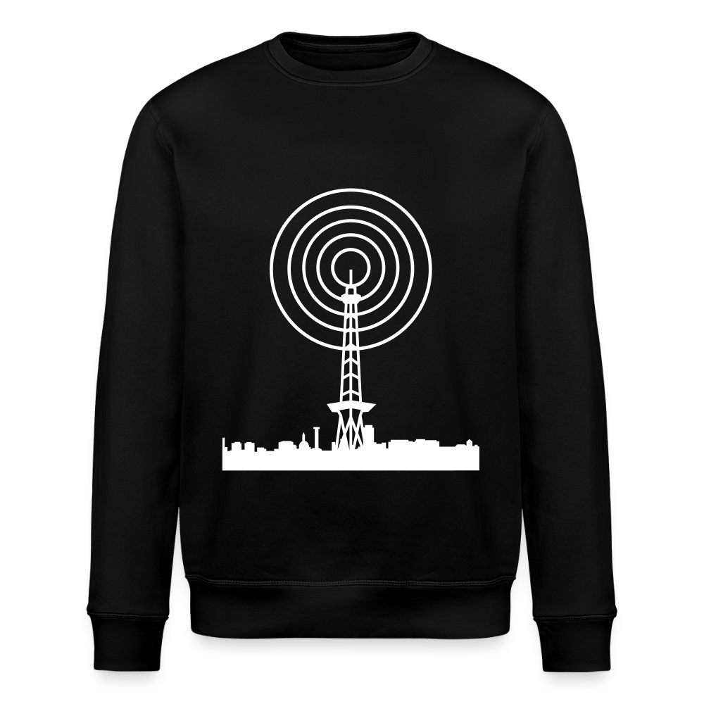 Funkturm im Fokus - Unisex Bio Sweatshirt - Schwarz
