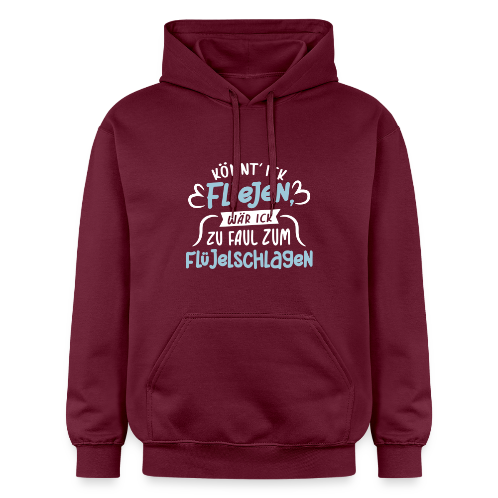 Könnt' ick fliejen, wär ick zu faul zum Flüjelschlagen - Hoodie - Maroon