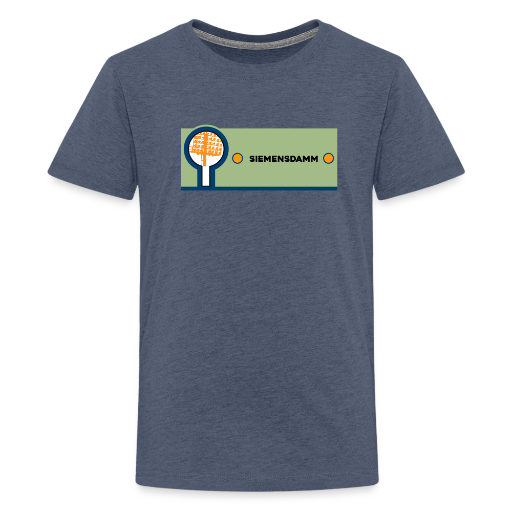 Siemensdamm - Teenager Premium T-Shirt - Blau meliert