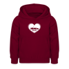 I love Berlin weiß - Kinder Hoodie - Bordeaux