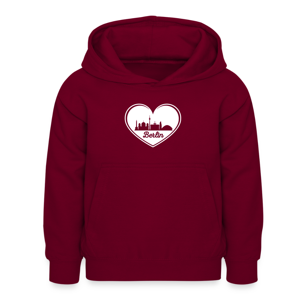 I love Berlin weiß - Kinder Hoodie - Bordeaux