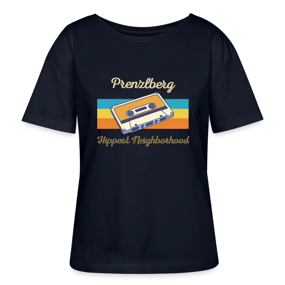 PrenzlBerg Hippest Neighborhood - Relaxed Rundhals Frauen Bio-T-Shirt - Navy