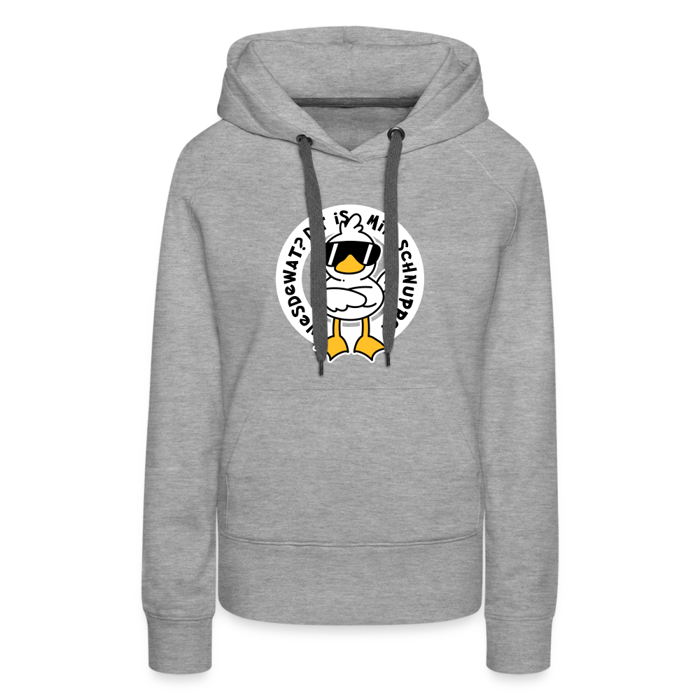 Wesdewat? - Frauen Premium Hoodie - Grau meliert