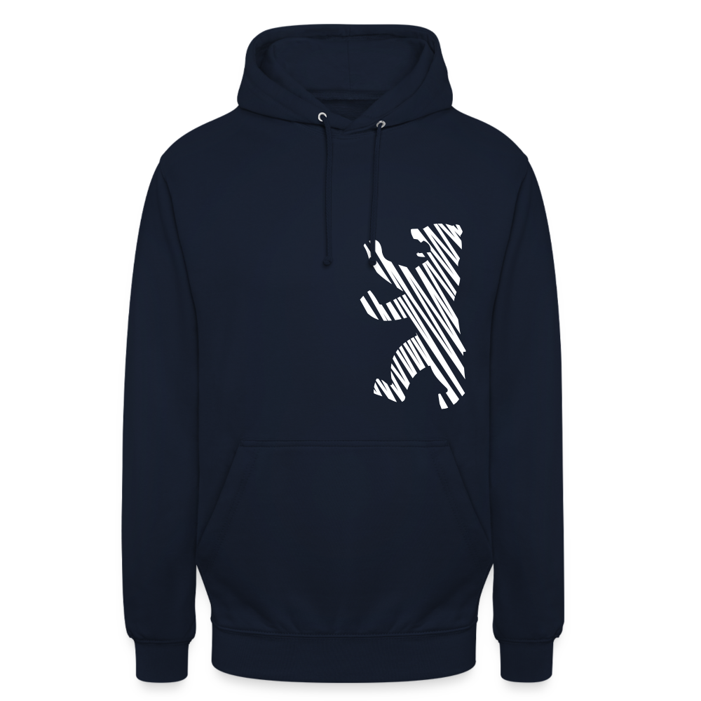 Berliner Bär im Netz - weiß - Unisex Hoodie - Navy