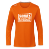 Sorry, ick bin spät. Hatte keen Bock. - Frauen Sport Langarmshirt - Neonorange