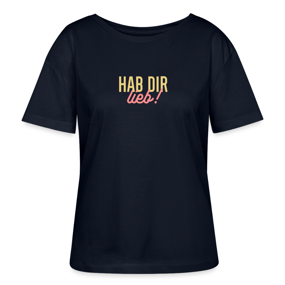 Hab Dir Lieb! - Relaxed Rundhals Frauen Bio-T-Shirt - Navy