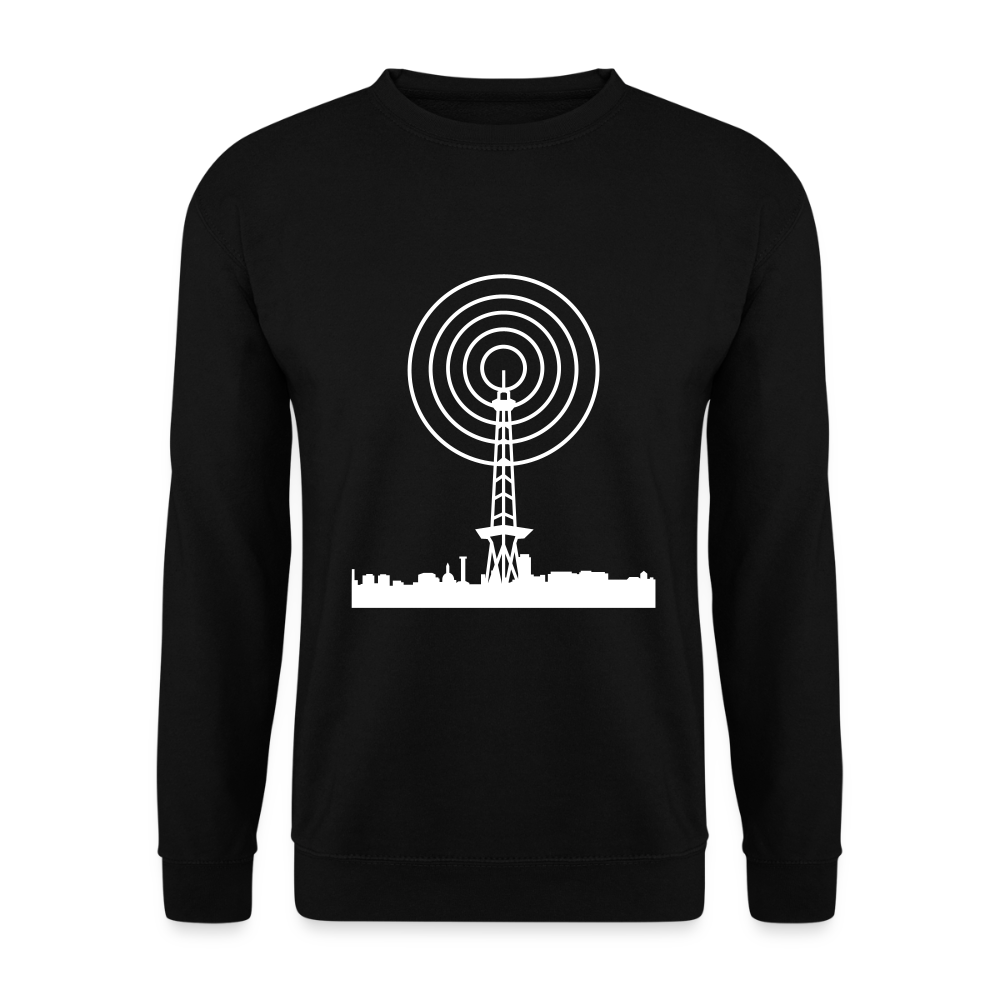 Funkturm im Fokus - Unisex Pullover - Schwarz