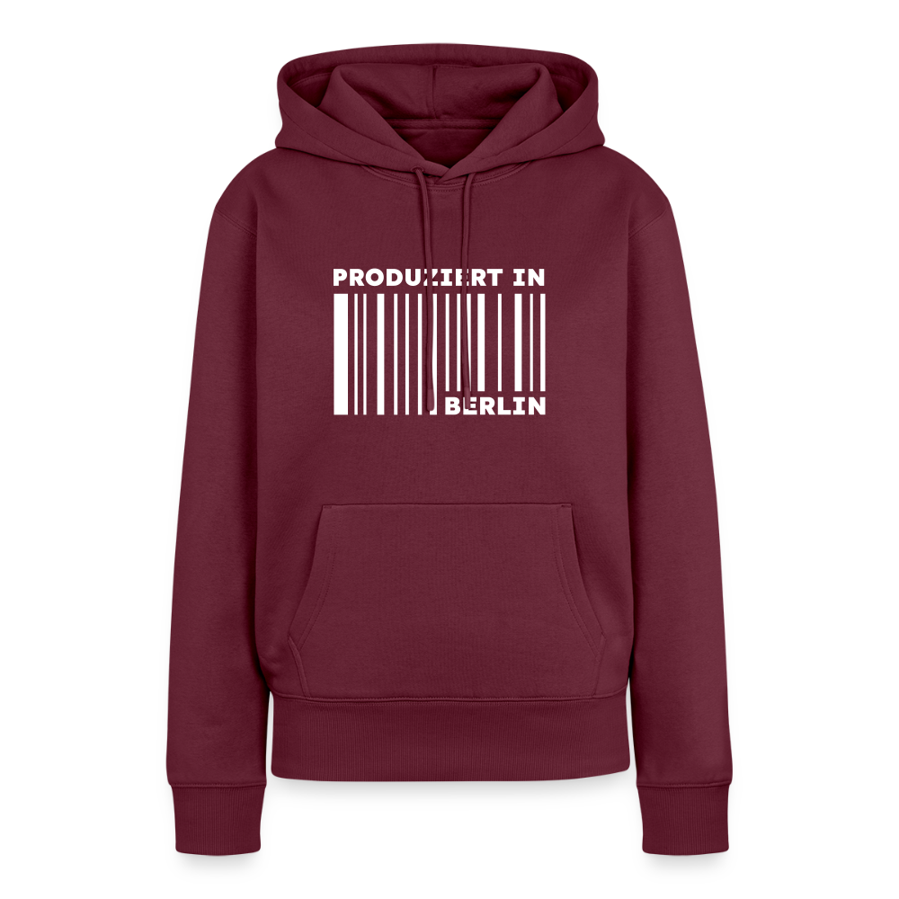 PRODUZIERT IN BERLIN - Frauen Premium Hoodie - Burgunderrot
