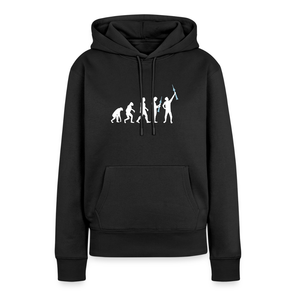 Evolution - Frauen Premium Hoodie - Schwarz