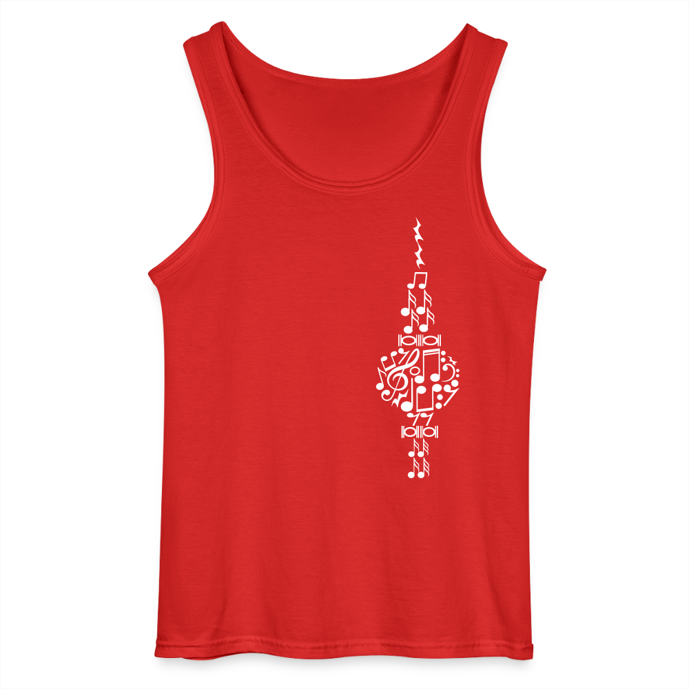 Fernsehturm der Noten - Männer Tank Top - Rot