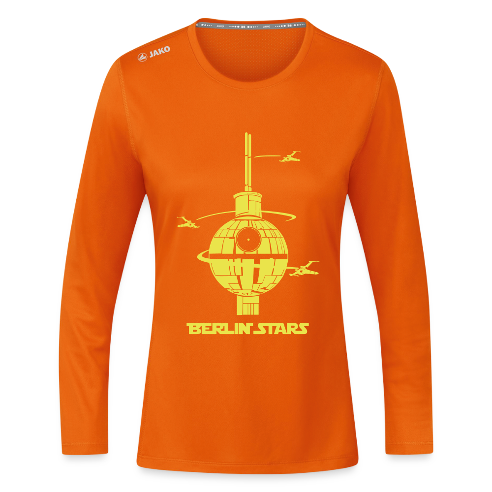 Berlin Stars - Frauen Sport Langarmshirt - Neonorange