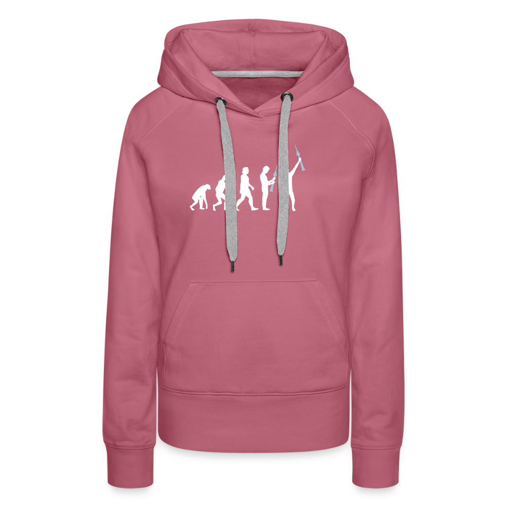 Evolution - Frauen Premium Hoodie - Malve