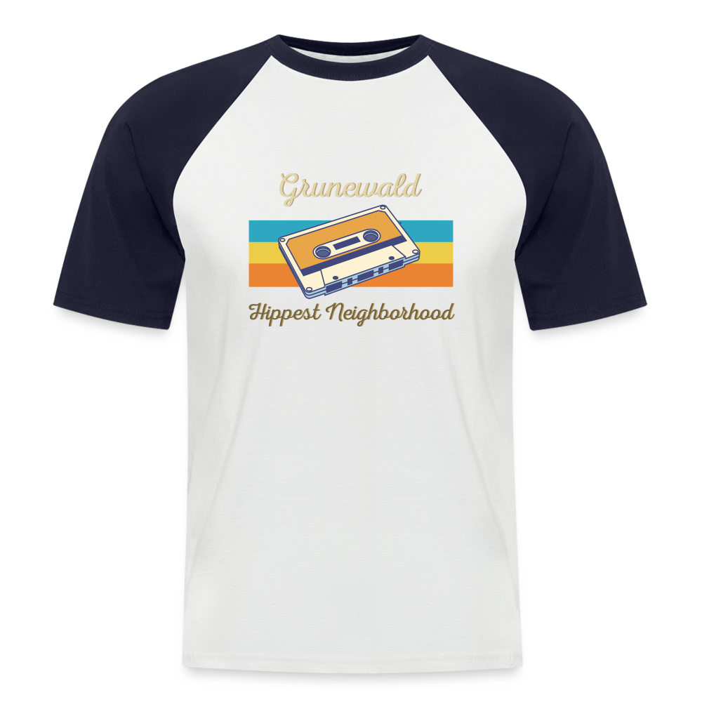 Grunewald Hippest Neighborhood - Männer Baseball T-Shirt - Weiß/Navy