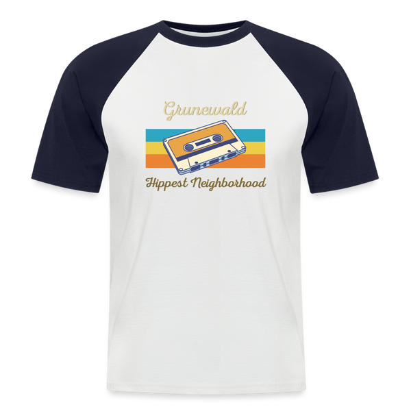 Grunewald Hippest Neighborhood - Männer Baseball T-Shirt - Weiß/Navy