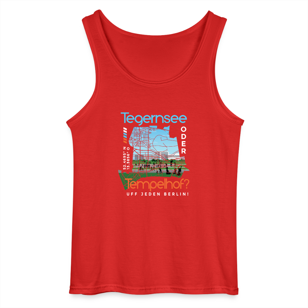 Tegernsee oder Tempelhof - Männer Tank Top - Rot